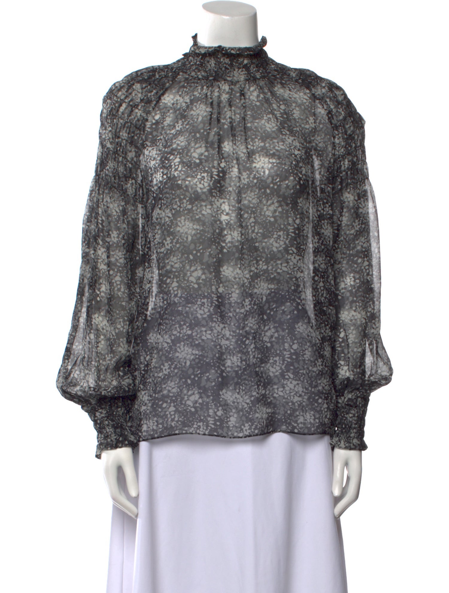 Michael Kors Satin Printed Blouse
